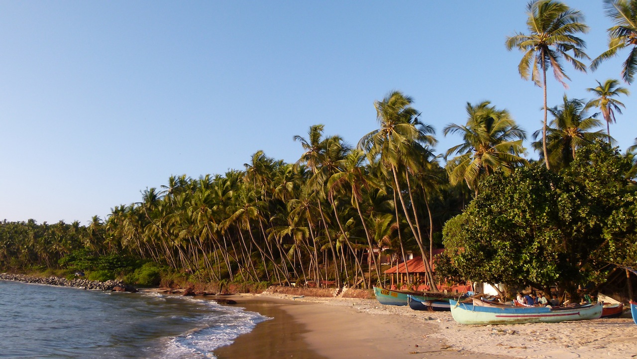 En Kannur, Kerala, casa rural en la playa